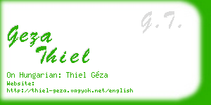 geza thiel business card